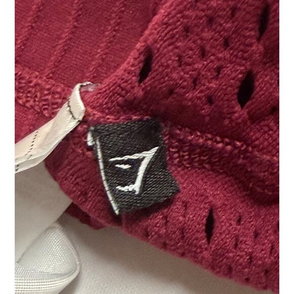 Gymshark Energy Seamless High Rise Perforated Leggings Burgundy Womens Small S - Picture 11 of 15